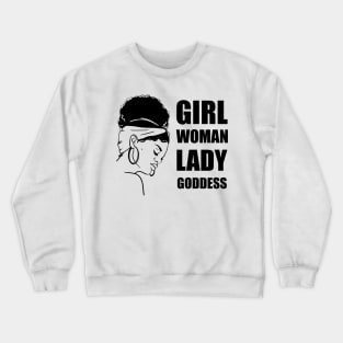 Black American Woman. Afro American Art. Black Girl Crewneck Sweatshirt